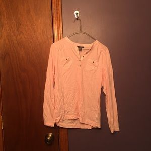 Light pink long sleeve ONLY WORN ONCE